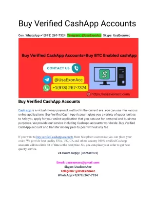 Buy Verified CashApp Accounts