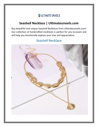 Seashell Necklace  Ultimateunveils