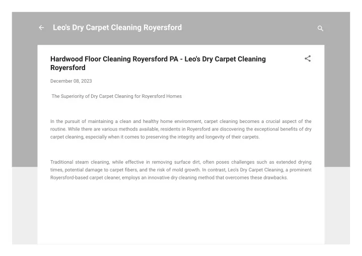 leo s dry carpet cleaning royersford