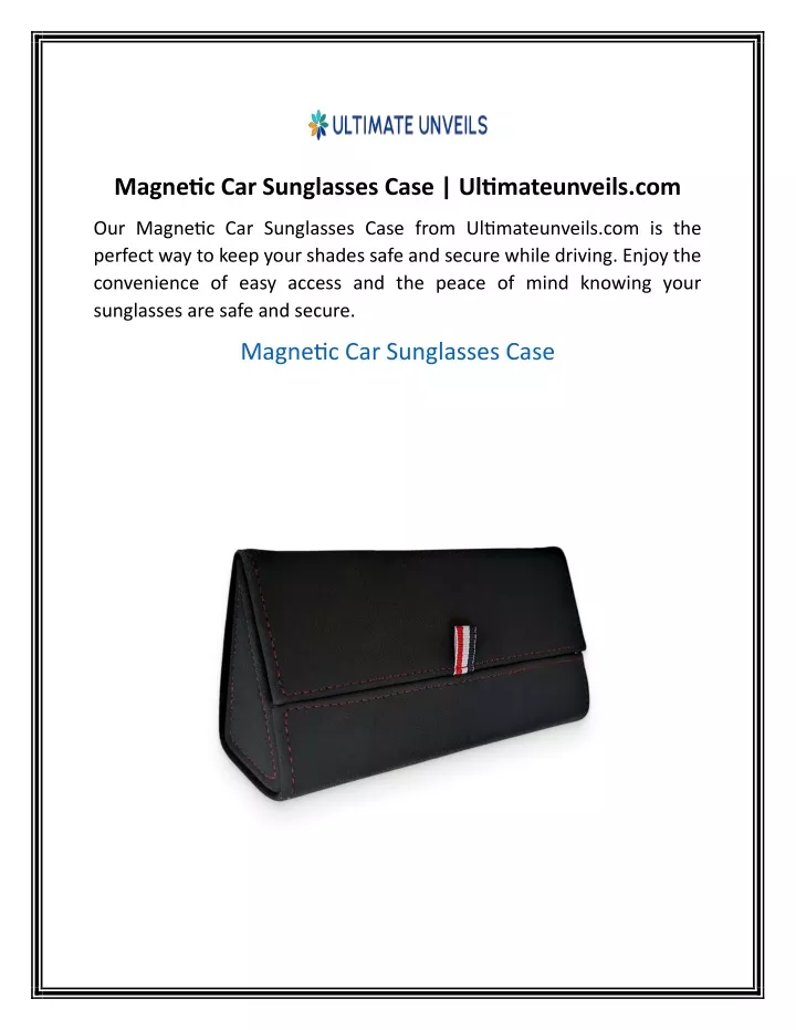 magnetic car sunglasses case ultimateunveils com