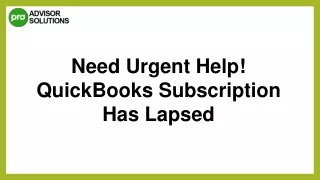 need urgent help quickbooks subscription