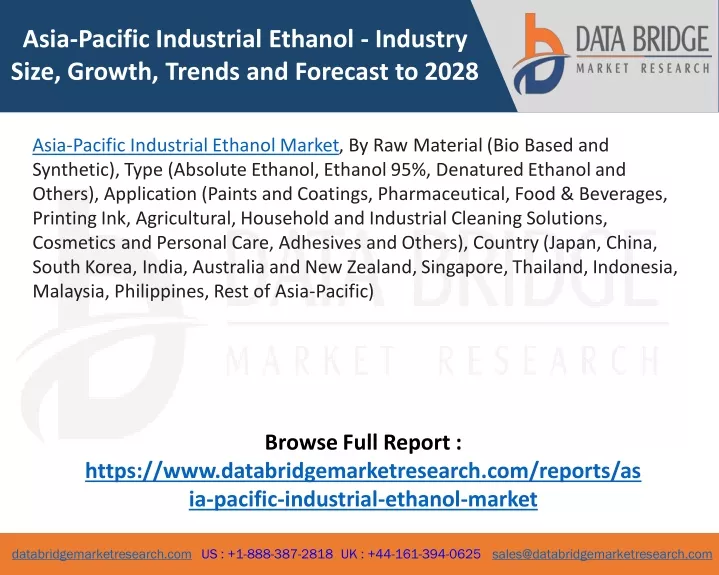 asia pacific industrial ethanol industry size
