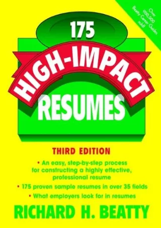 Download⚡️(PDF)❤️ 175 High-Impact Resumes