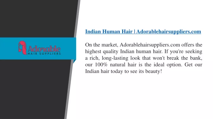 indian human hair adorablehairsuppliers