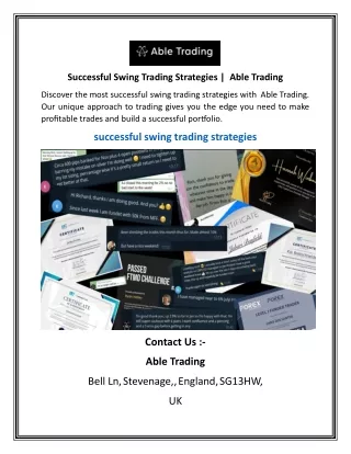 Successful Swing Trading Strategies    Able Trading