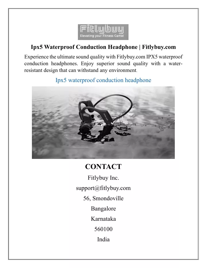 ipx5 waterproof conduction headphone fitlybuy com