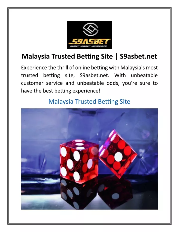 malaysia trusted betting site s9asbet net