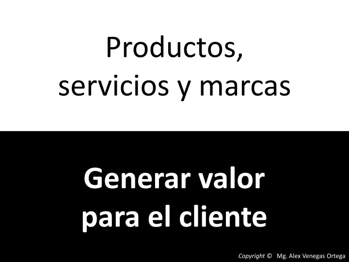 productos servicios y marcas