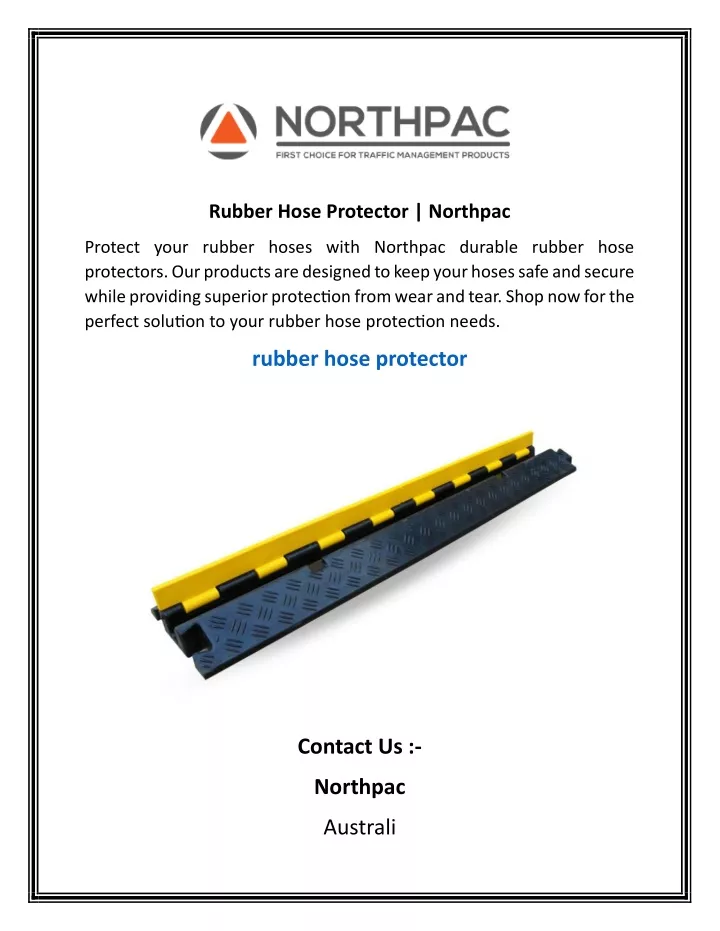 rubber hose protector northpac