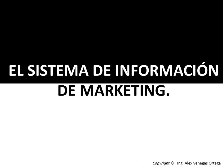 el sistema de informaci n de marketing