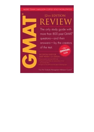 free read (✔️pdf❤️) The Official Guide for GMAT Review 12th Edition