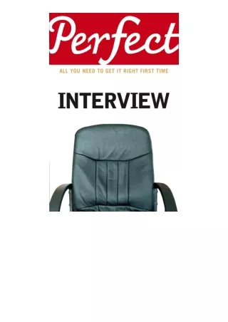(❤️pdf)full✔download The Perfect Interview All you need to get it right the firs