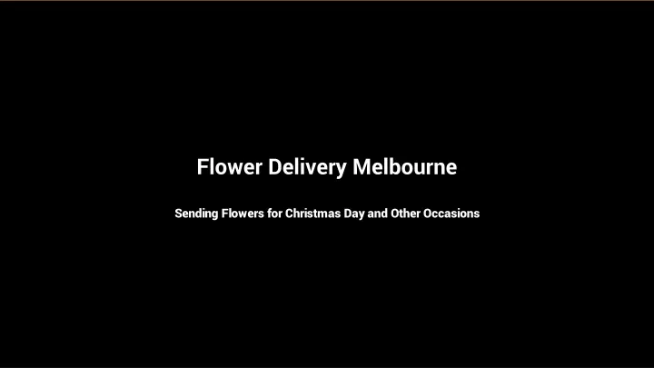 flower delivery melbourne
