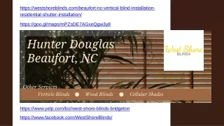 Hunter Douglas Beaufort, NC