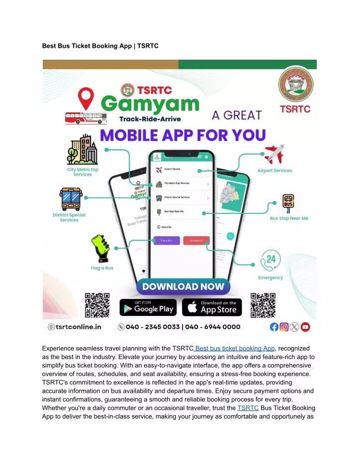 best bus ticket booking app tsrtc