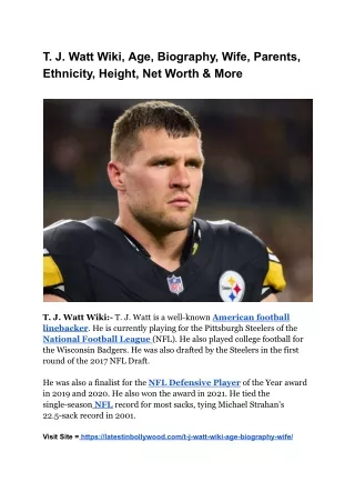 t j watt wiki age biography wife parents