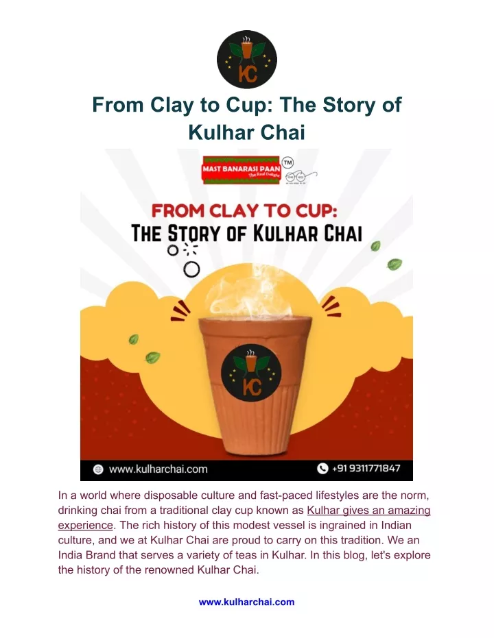 from clay to cup the story of kulhar chai