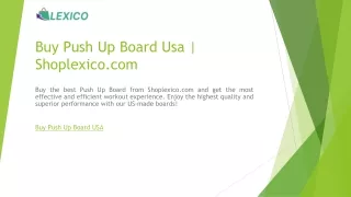 Buy Push Up Board Usa  Shoplexico.com
