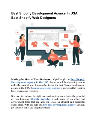 best shopify development agency in usa best