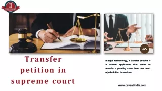Transfer Petition in Supreme Court