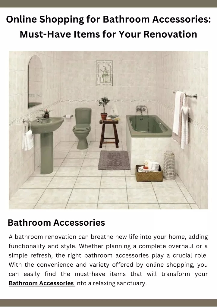 online shopping for bathroom accessories must