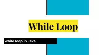 While Loop in Java - Quipoin