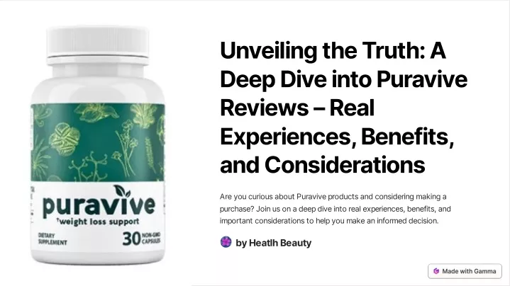 unveiling the truth a deep dive into puravive
