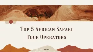 Top 5 African Safari Tour Operators