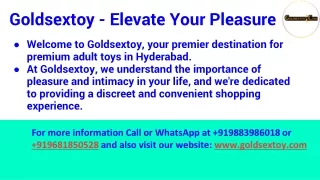 Goldsextoy: Your Ultimate Pleasure Destination in Hyderabad | 919883986018