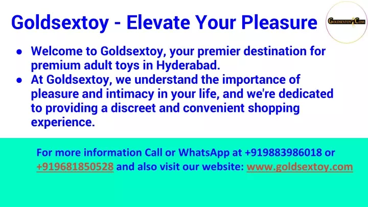 goldsextoy elevate your pleasure