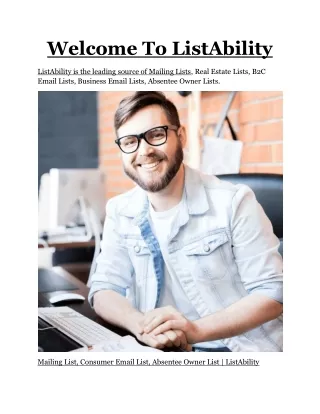 welcome to listability