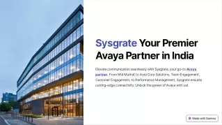 Your Trusted Avaya Authorized Partner