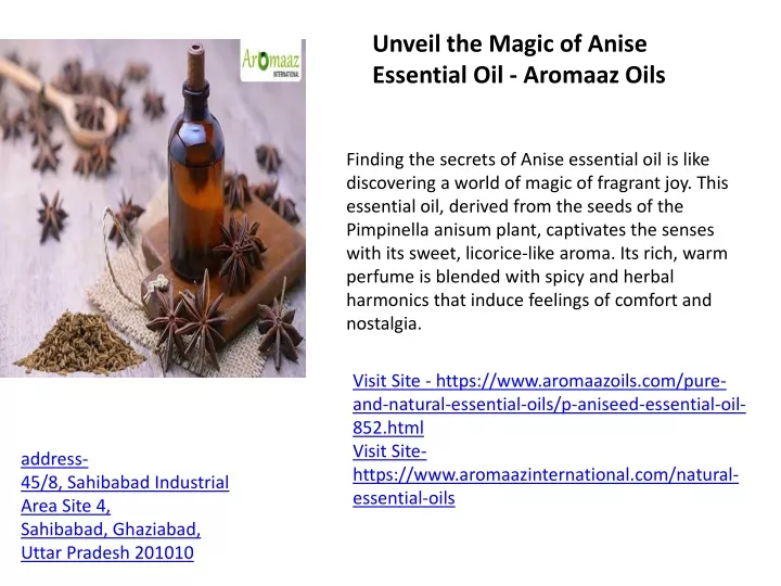 unveil the magic of anise essential oil aromaaz
