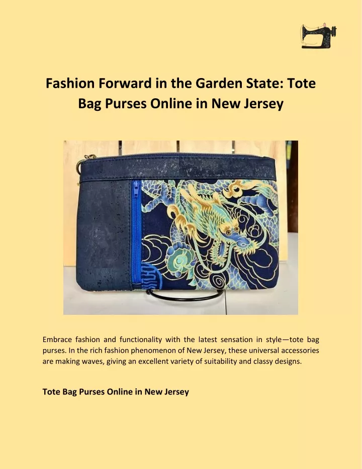fashion forward in the garden state tote