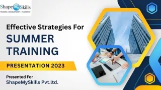 ShapeMySkills is the best Summer Training Institute in Noida
