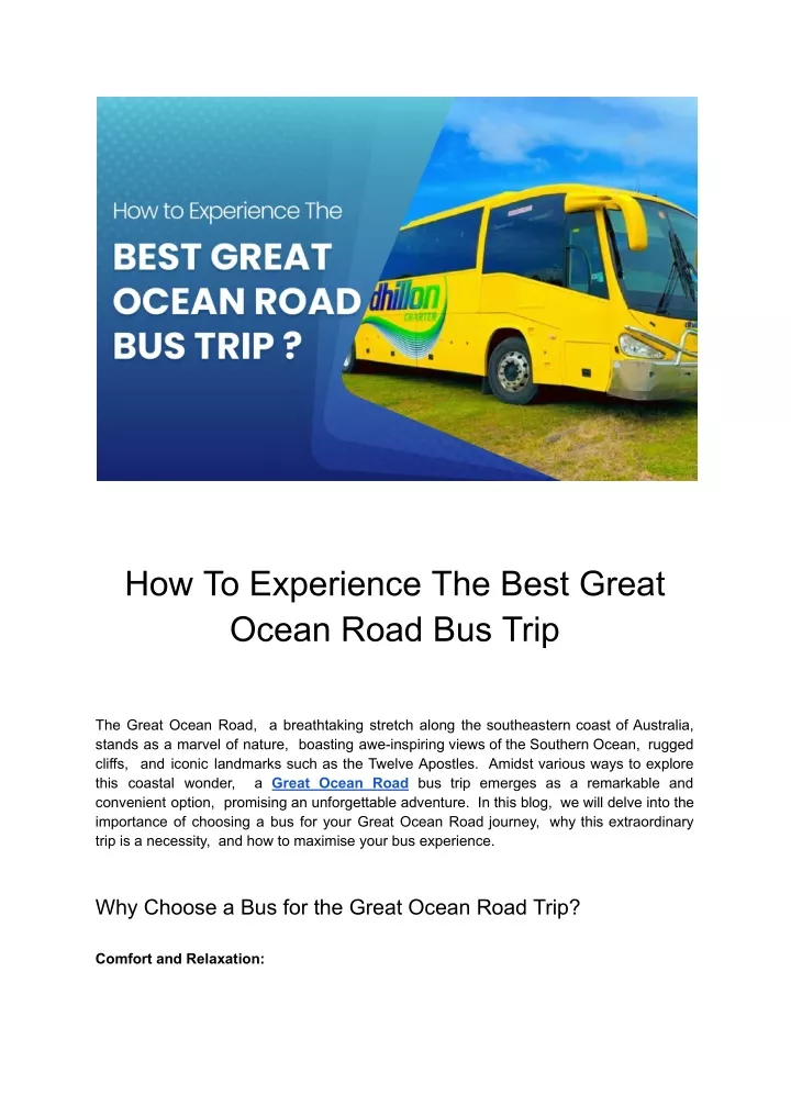 how to experience the best great ocean road