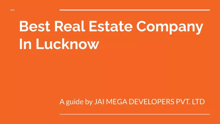 best real estate company in lucknow