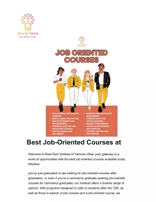 Best Job-Oriented Course