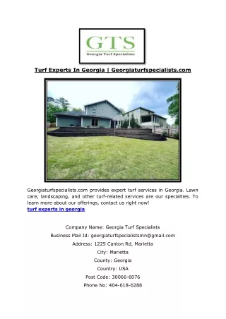 Turf Experts In Georgia