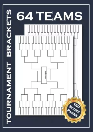 ✔Download⭐ Book [⚡PDF] Tournament Bracket: 64 Player / Team Tournament Bracket Template Sheets For