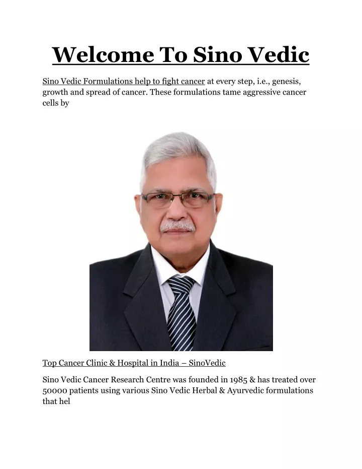 welcome to sino vedic