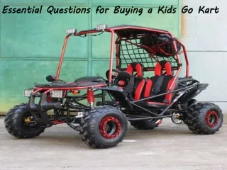 Essential Questions for Buying a Kids Go Kart