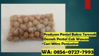 Open Mitra Penjualan! 0856 0727 7993 (WA) Oemah Pentol Spesial Cak Wawan - Pabrik Bakso Pentol Pedas Mojokerto Gresik