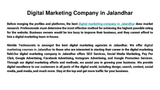 Digital Marketing Company in Jalandhar