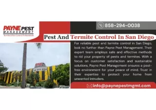 pest and termite control in San diego