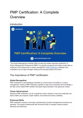 pmp certification a complete overview