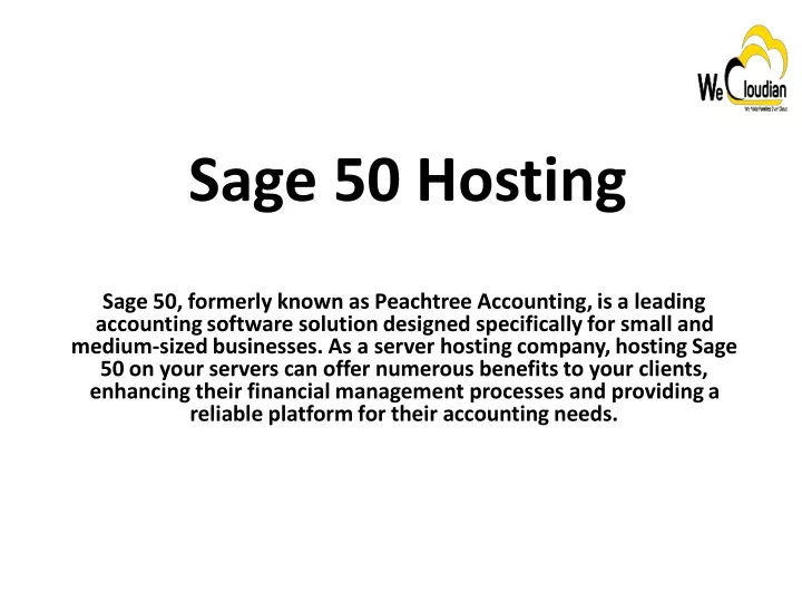 sage 50 hosting