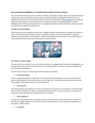 how increasing ai capabilities are transforming