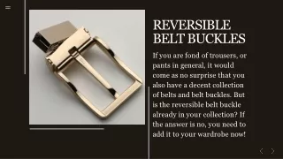 REVERSIBLE BELT BUCKLES