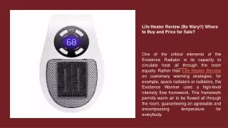 Life Heater Review